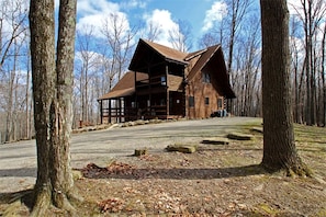 Exterior - Traditional Vacation Cabin with a Private Hot Tub in Hocking County, Ohio (Logan)