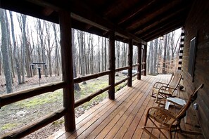 Terrace/patio - Traditional Vacation Cabin with a Private Hot Tub in Hocking County, Ohio (Logan)