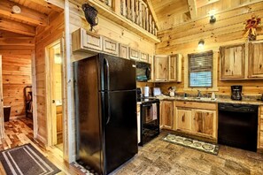 Kühlschrank, Mikrowelle, Herdplatte, Geschirrspüler