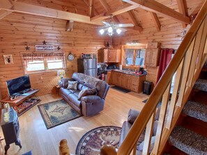 TV, fireplace, DVD player