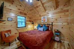 Unclassified image, 3 of 9, button - Romantic Getaways in Logan, Ohio, in this Fully-Equipped Log Cabin with Hot Tub (Logan)