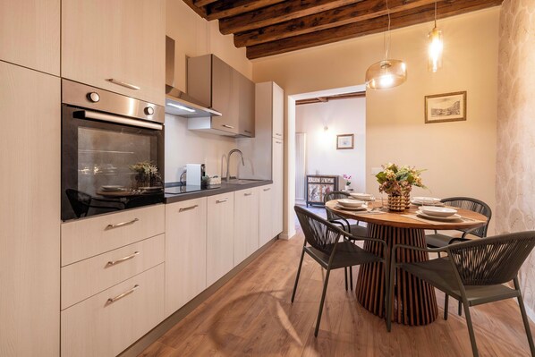 Microwave, oven, stovetop, dishwasher