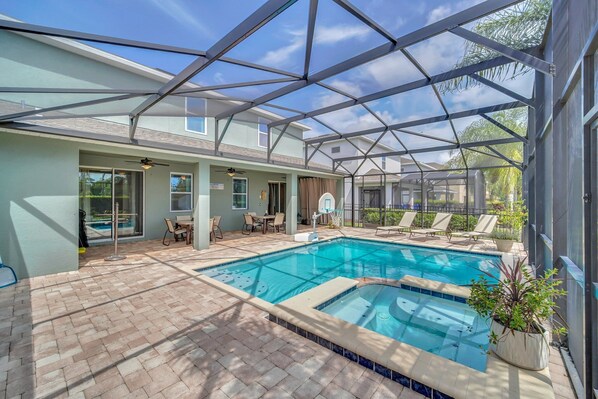 A heated pool