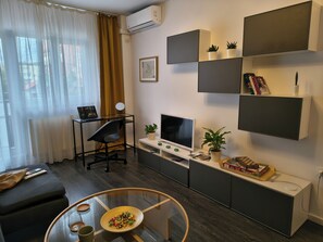 Smart TV, books - Student Grey Apartment w/ Full ammenities. Spacious 2 room Balcony (Timisoara)