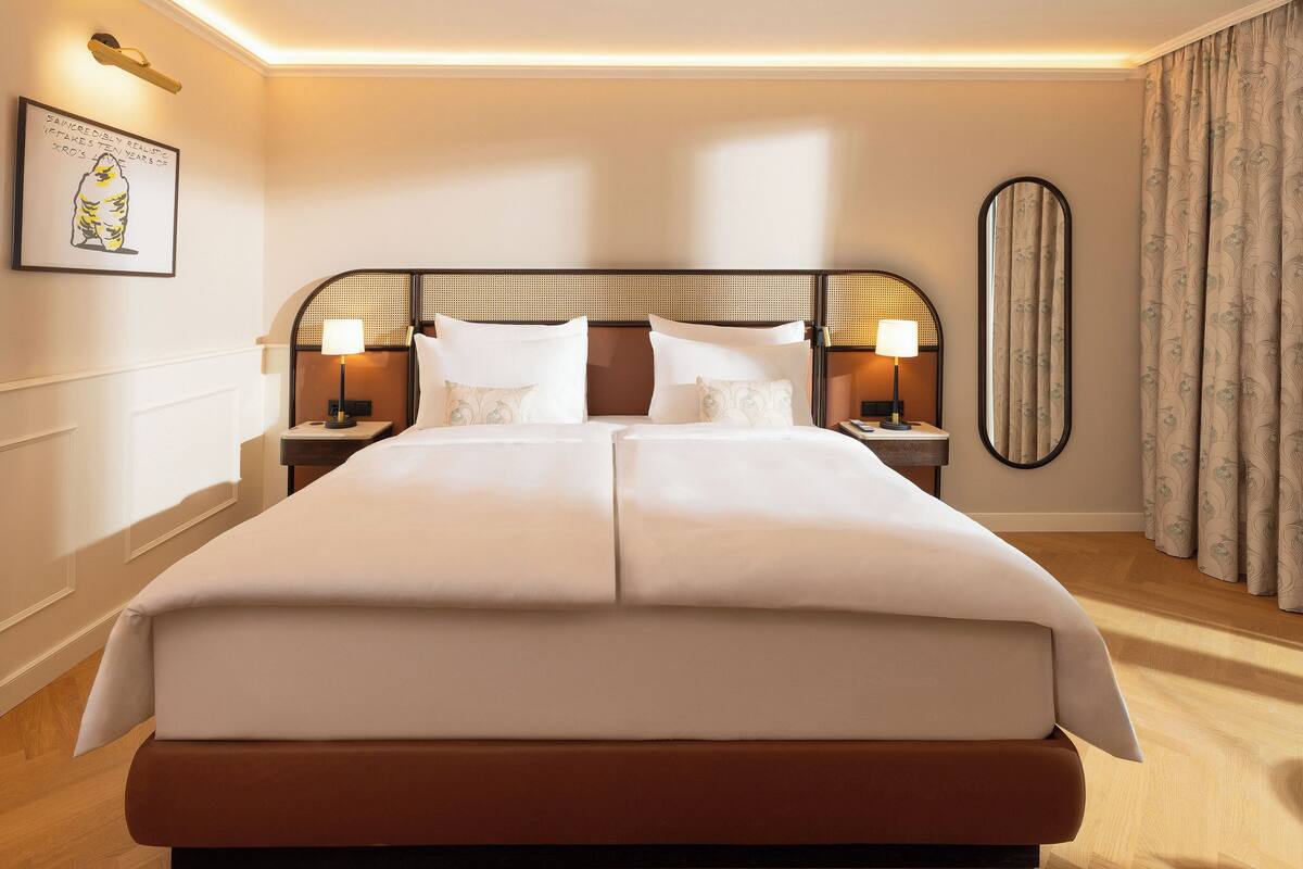 Classic Double Room, Terrace | In-room safe, desk, laptop workspace, blackout drapes