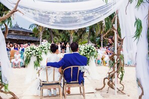 Outdoor banquet area