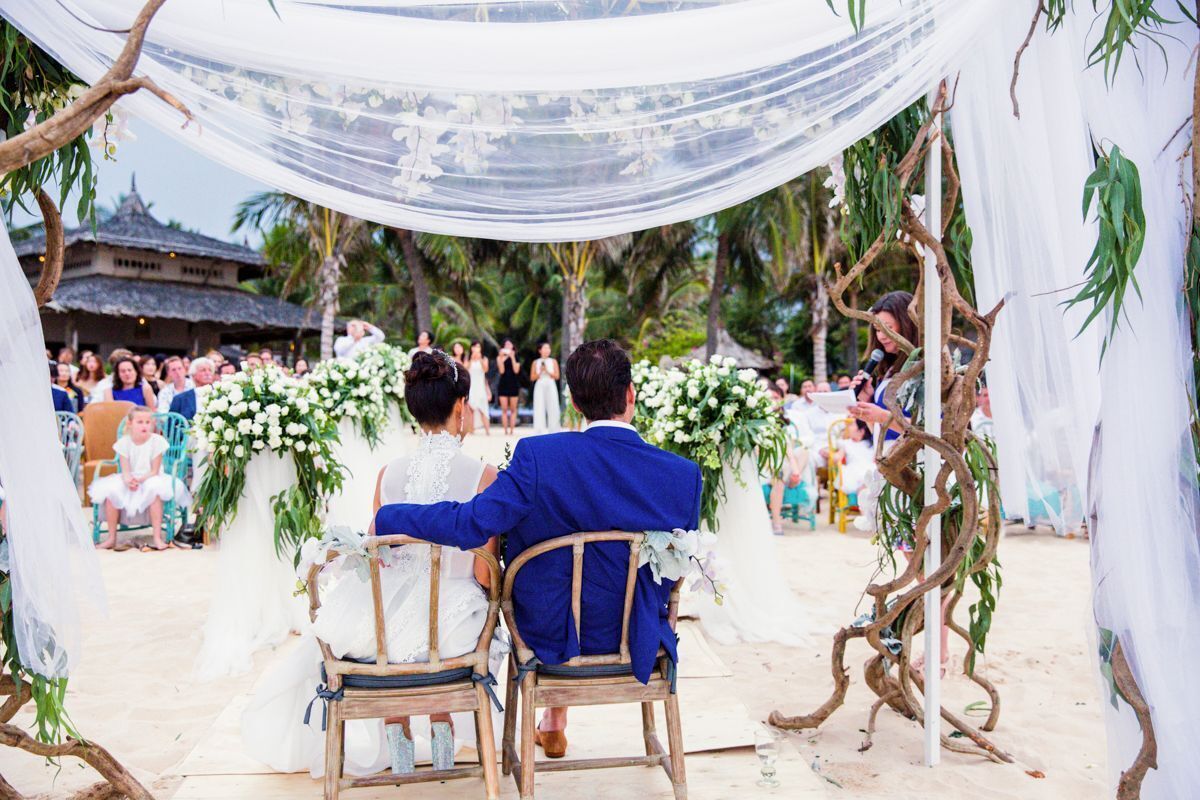Outdoor banquet area