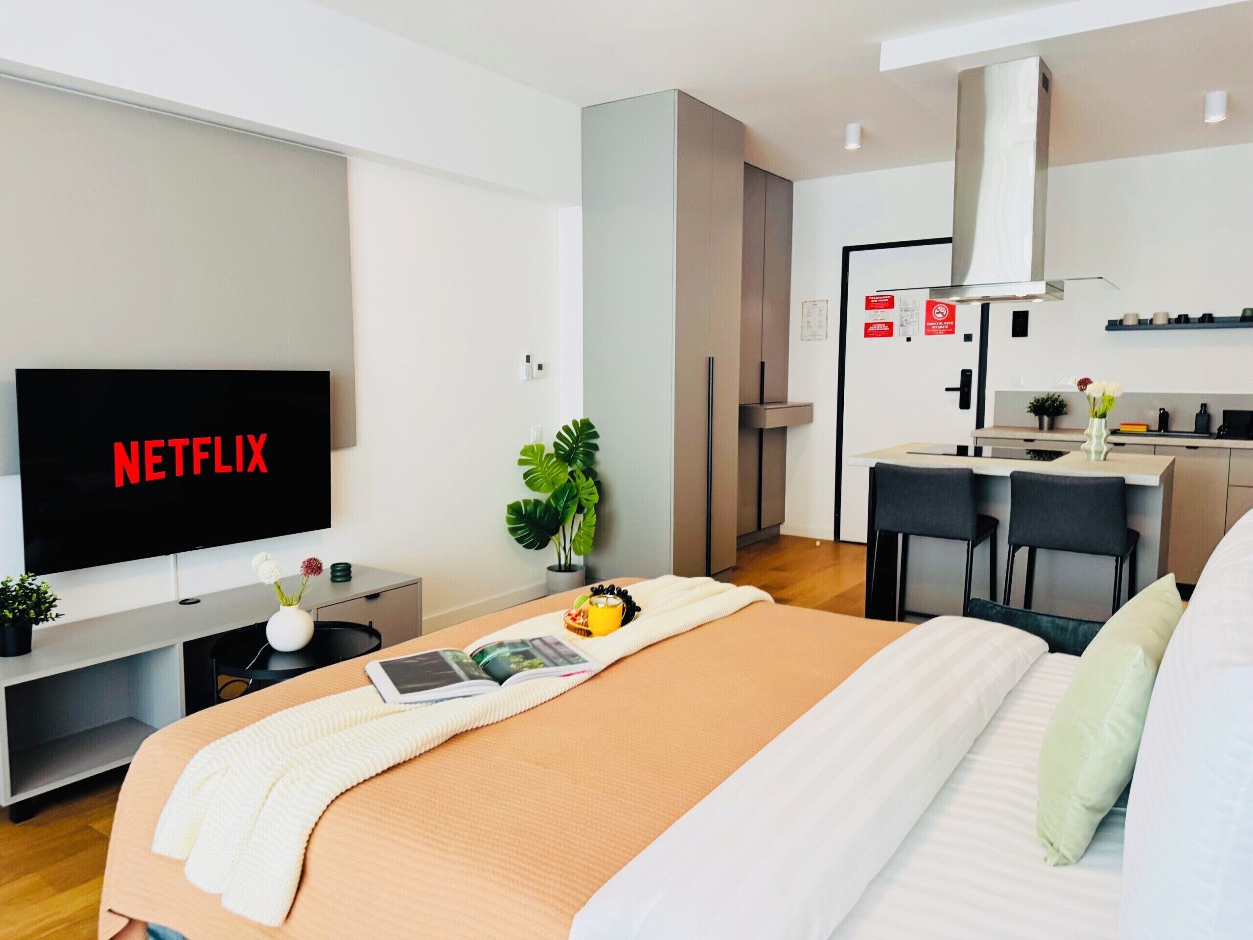 Lägenhet Comfort - 1 sovrum - icke-rökare - balkong | Mörkläggningsgardiner, strykjärn/strykbräda och gratis wi-fi
