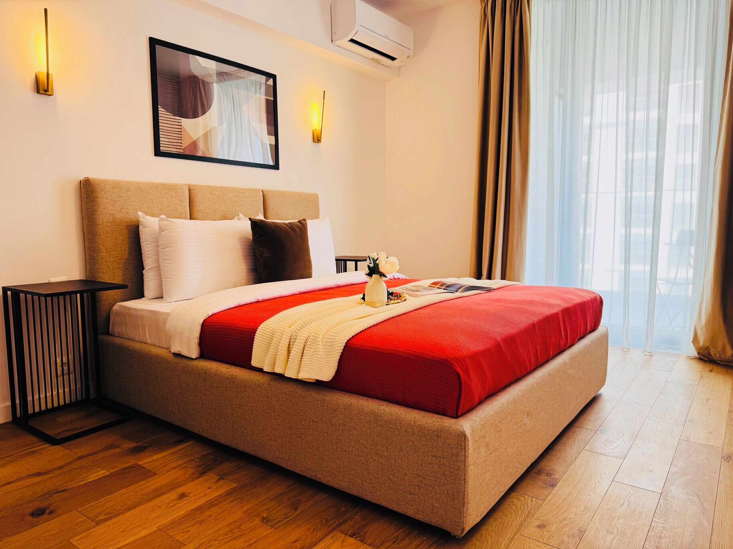 Lägenhet Comfort - 1 sovrum - icke-rökare - balkong | Mörkläggningsgardiner, strykjärn/strykbräda och gratis wi-fi