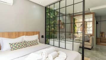 1 chambre, coffres-forts dans les chambres, fer et planche à repasser