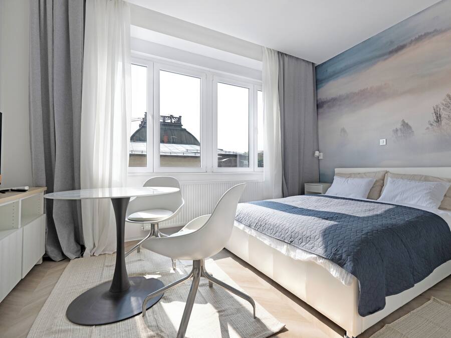 Comfort-studiolejlighed | Skrivebord, arbejdsområde til bærbare computere, gratis Wi-Fi