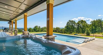 Barndominium with pool, pickleball, hot tub, great views