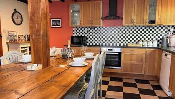 Microwave, oven, stovetop, dishwasher