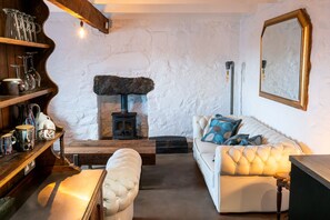 Télévision, cheminée