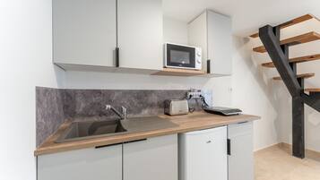 Frigorífic, microones, placa de cuina i cafetera i tetera