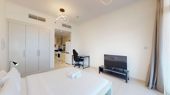 1 غرفة نوم ومكواة/لوح كي وواي فاي وملاءات أسرّة