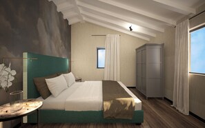Luxury Room, Partial Lake View | In-room safe, desk, laptop workspace, blackout drapes