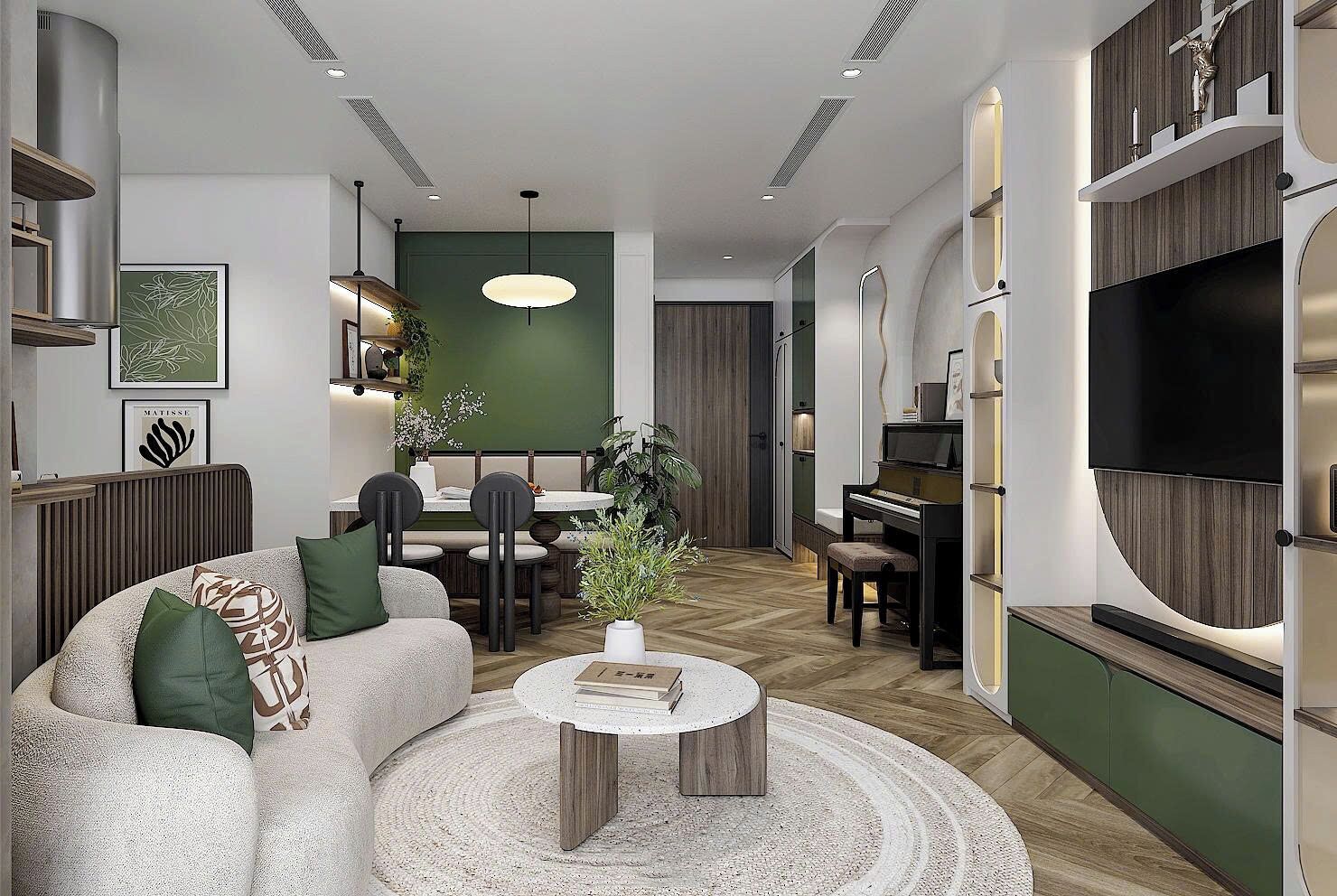 Leilighet – grand, 2 soverom, balkong, byutsikt | Allergitestet sengetøy, minibar og individuelt dekorert