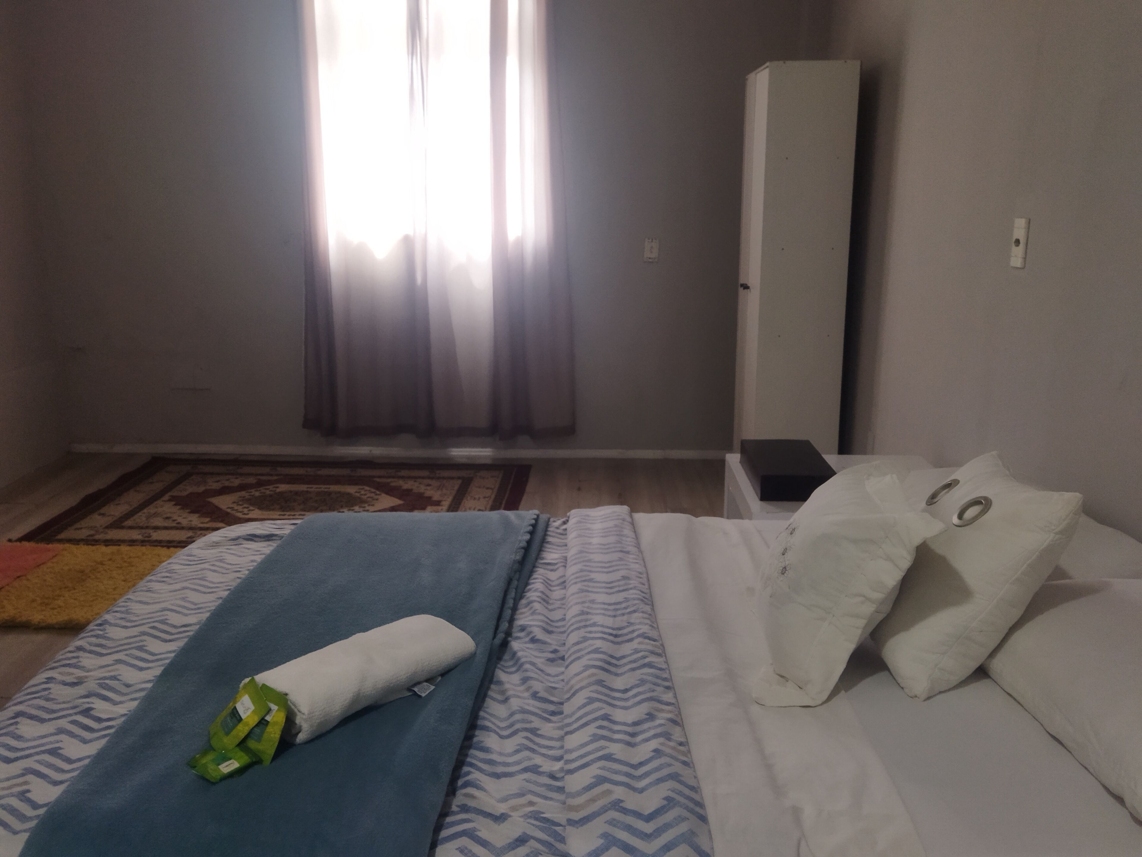 Laptop workspace, WiFi (free), individually furnished, bed sheets