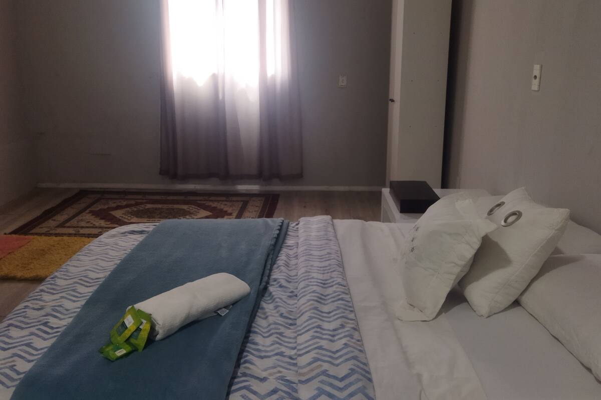 Laptop workspace, WiFi (free), individually furnished, bed sheets