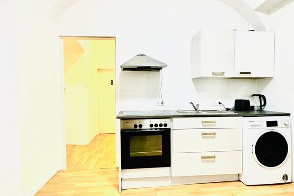 Microwave, oven, stovetop, electric kettle