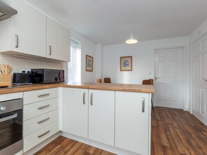 Fridge, microwave, oven, toaster