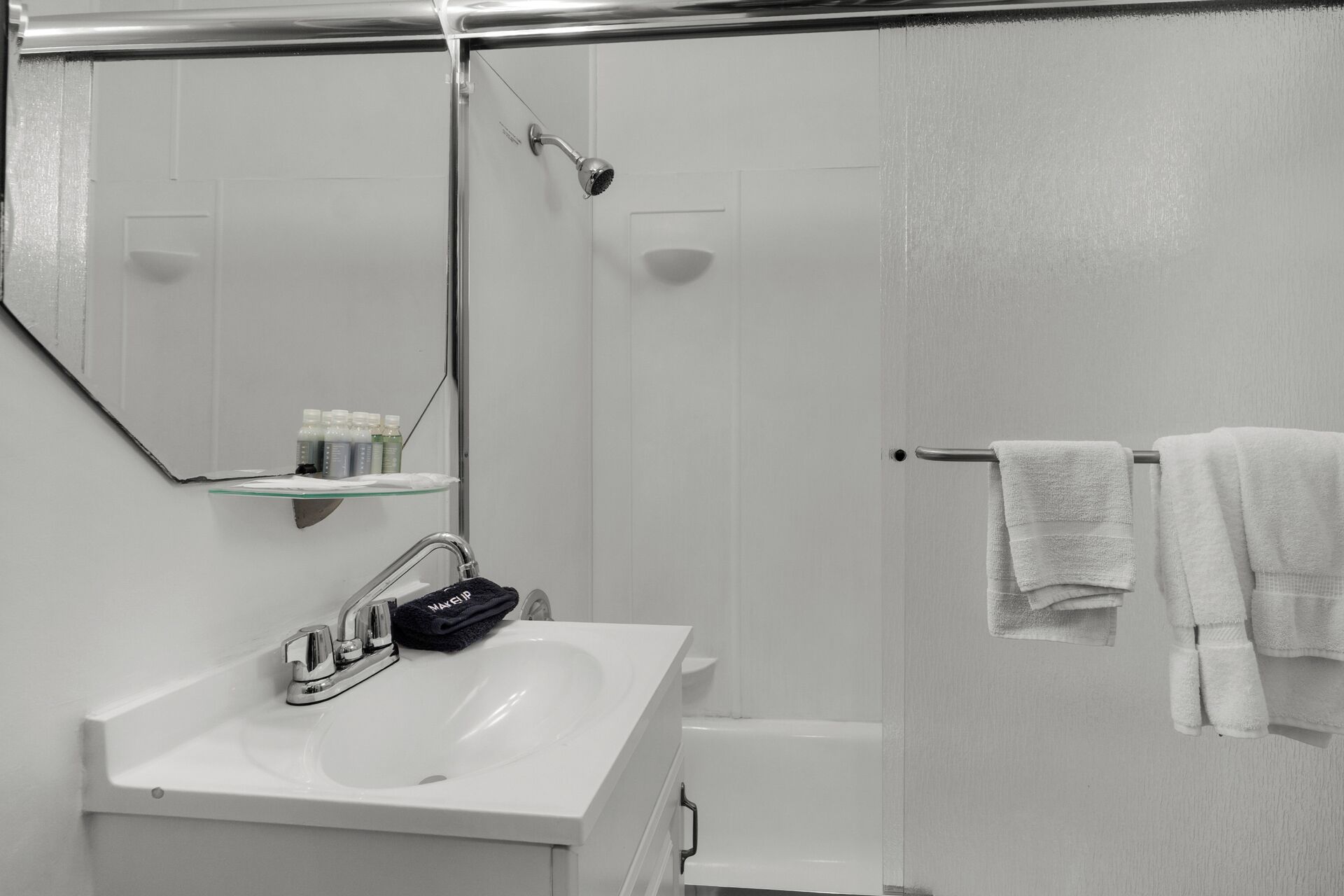Hair dryer, towels