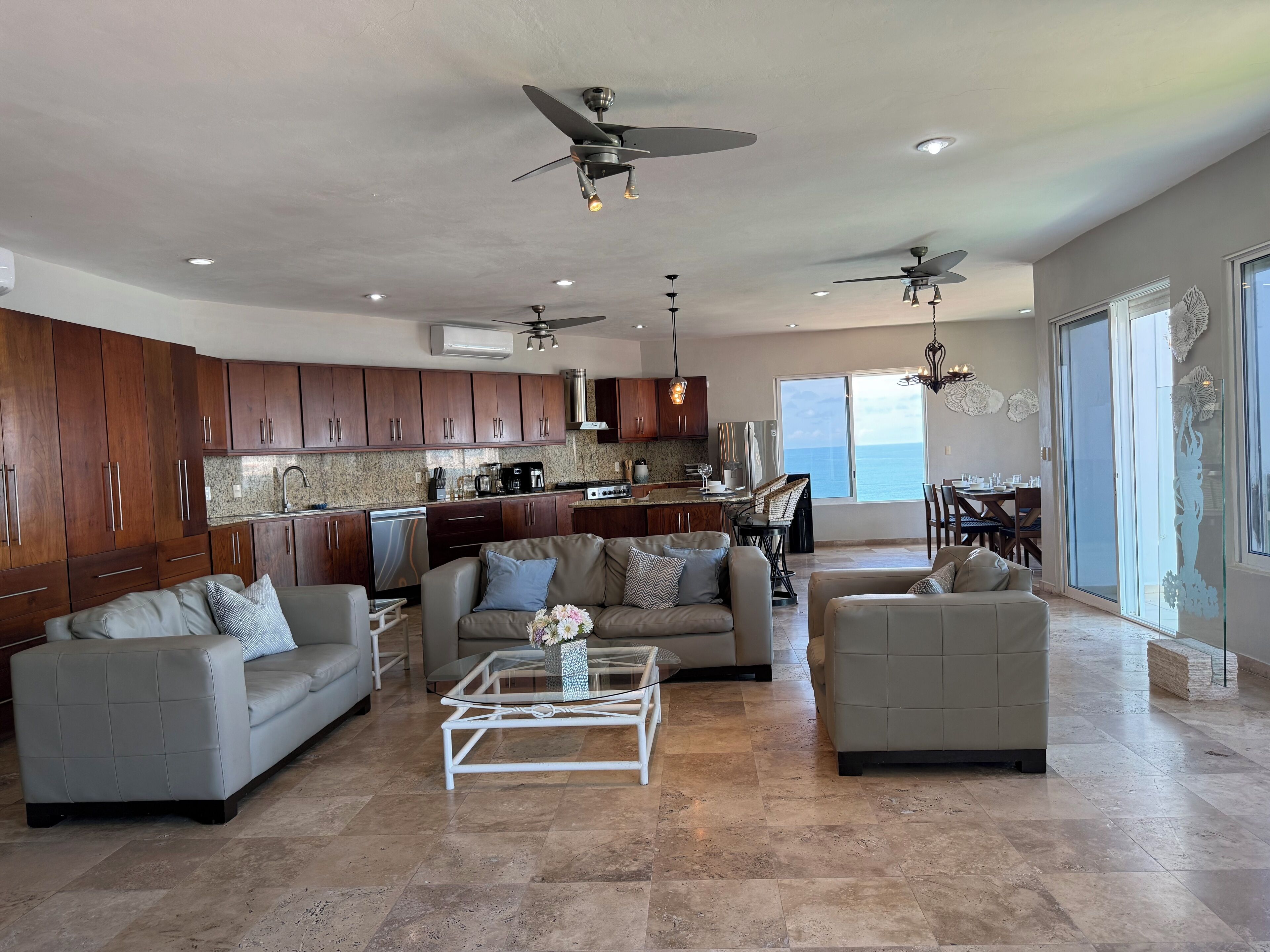 75-inch Smart TV with digital channels, heated floors