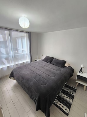 Classic Apartment | Desk, laptop workspace, blackout drapes, iron/ironing board