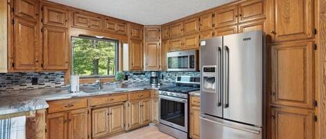 Microwave, oven, stovetop, dishwasher