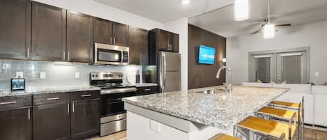 Microwave, oven, stovetop, dishwasher