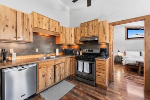 Microwave, oven, stovetop, dishwasher