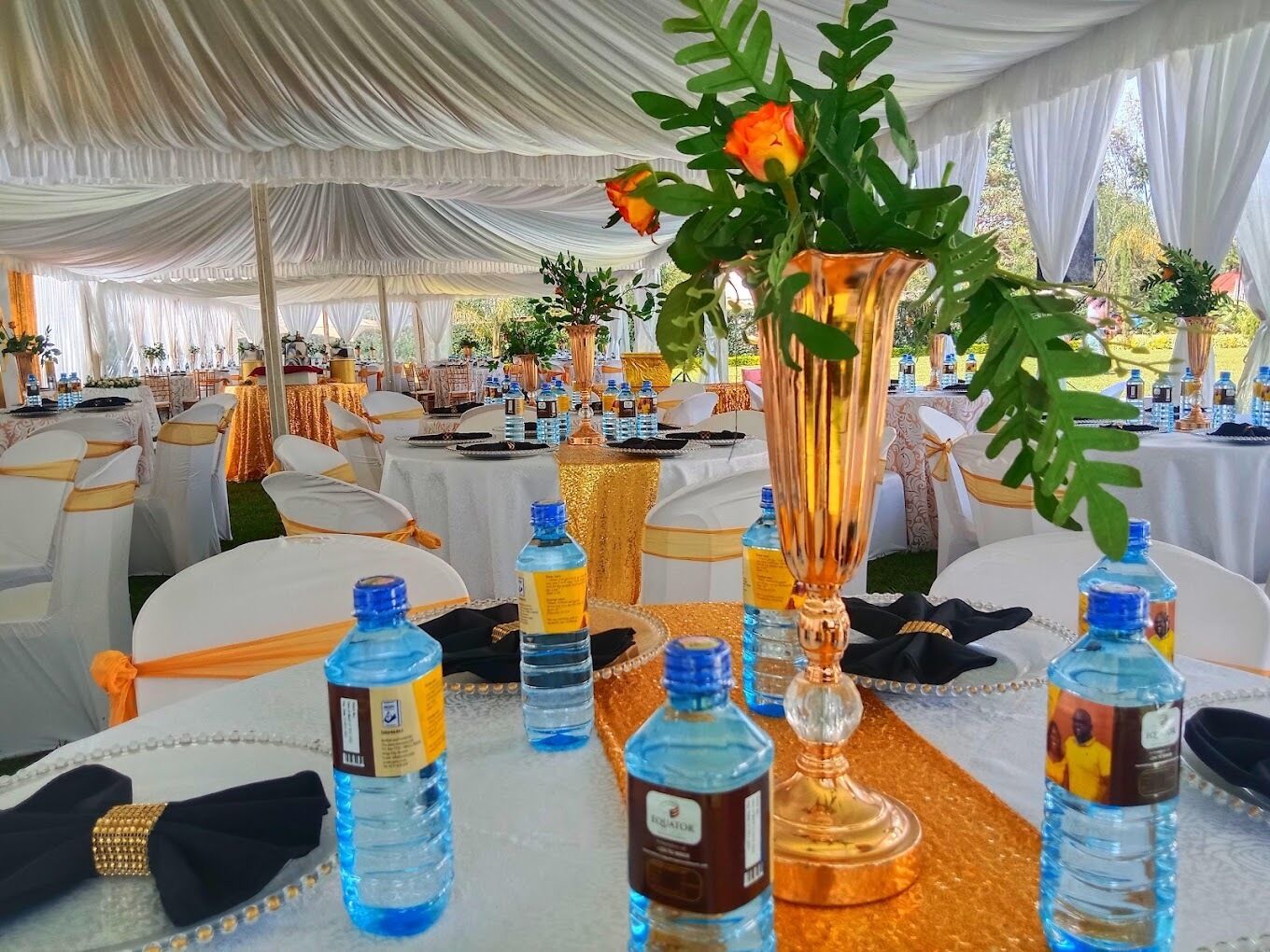 Outdoor banquet area