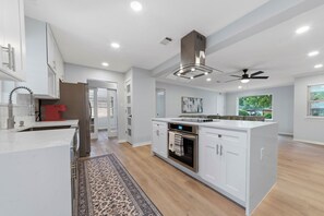 Microwave, oven, stovetop, dishwasher