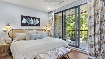 2 chambres, coffre-fort, fer et planche à repasser