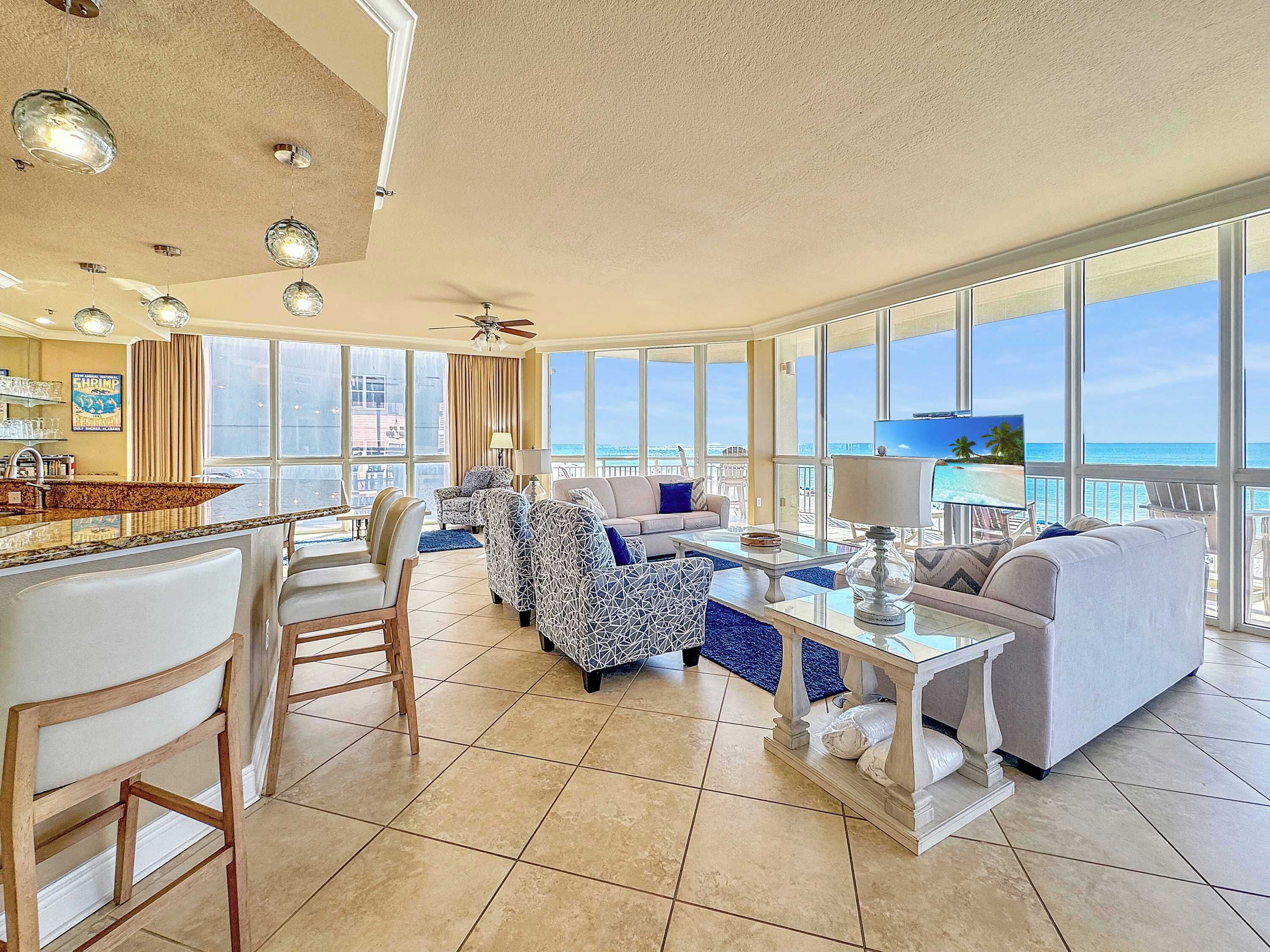 Condo, Multiple Beds, Balcony, Ocean View (Oceania 2) | Living area