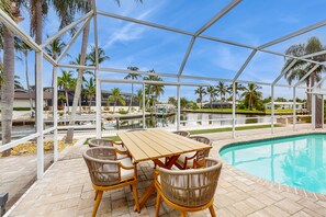 A heated pool