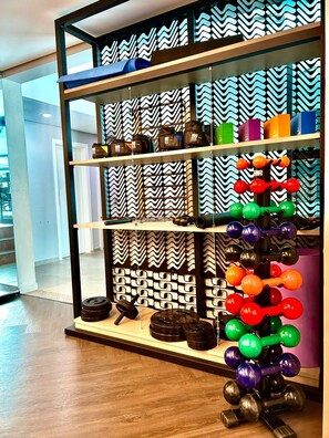 Fitness facility - Luxurious 5-Star Flat 6 - Hotel Privilege (5 min from the airport) (São Paulo)