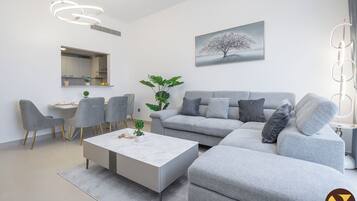 Luxury Apartment, Balcony, City View | Iron/ironing board, cribs/infant beds, free WiFi, bed sheets