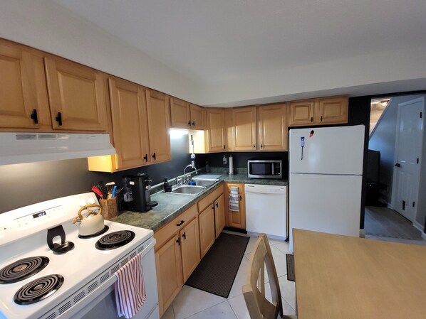 Microwave, oven, stovetop, dishwasher