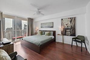 Desk, iron/ironing board, travel crib, WiFi