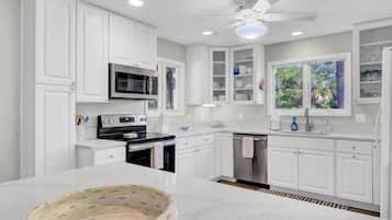 Microwave, oven, stovetop, dishwasher