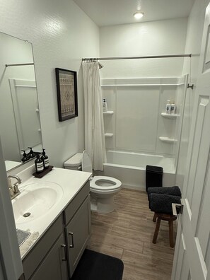 Shower, hair dryer, towels, soap - •NEW- Stylish 3-Bedroom, 2-Bath Oasis with Pool – Comfort & Relaxation in One! (Queen Creek)