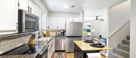 Microwave, oven, stovetop, dishwasher