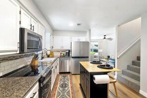 Microwave, oven, stovetop, dishwasher