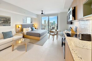 Comfort Condo, Balcony, City View | Desk, laptop workspace, iron/ironing board, free WiFi