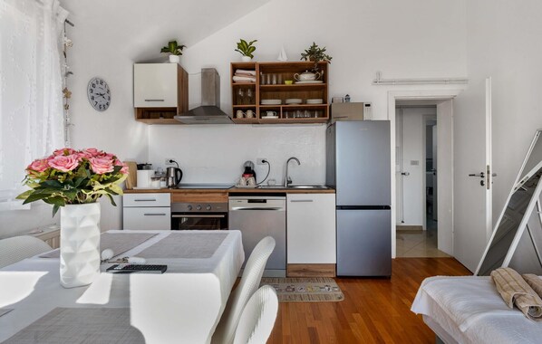 Fridge, oven, stovetop, dishwasher