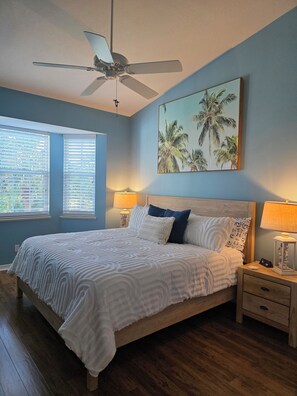 2 bedrooms, iron/ironing board, WiFi, bed sheets