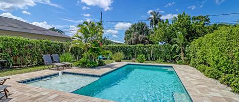 Outdoor pool, a heated pool