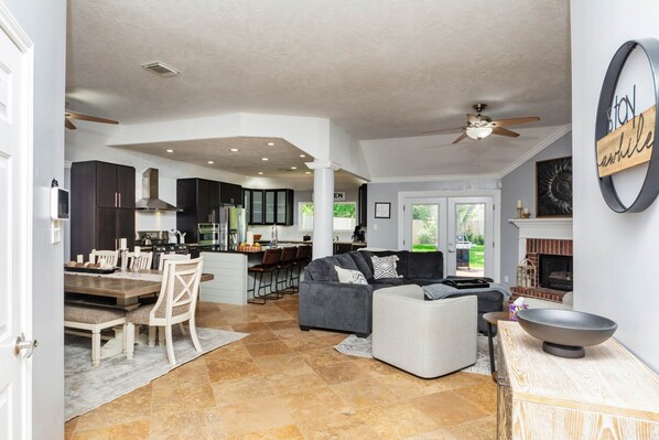 Fireplace, printers